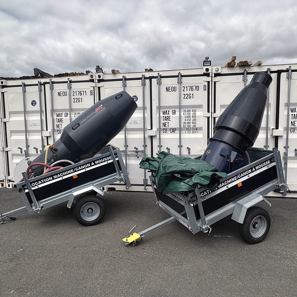 LOCATION 2 CANONS À MOUSSE